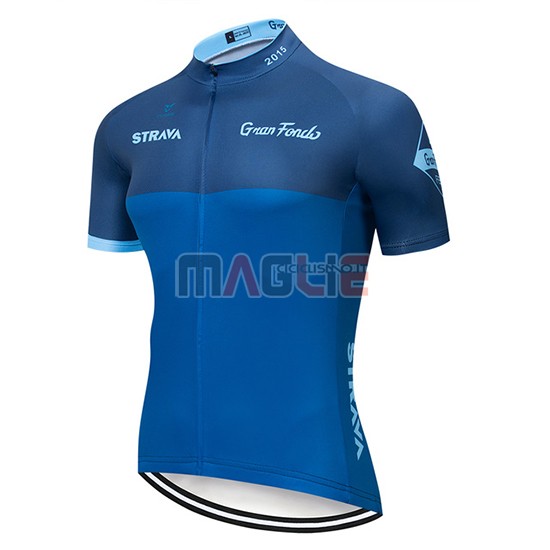 Maglia STRAVA Manica Corta 2019 Blu - Clicca l'immagine per chiudere