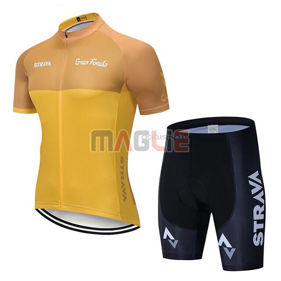 Maglia STRAVA Manica Corta 2019 Giallo - Clicca l'immagine per chiudere