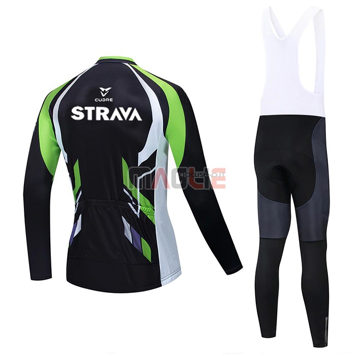 Maglia STRAVA Manica Lunga 2021 Nero Verde - Clicca l'immagine per chiudere