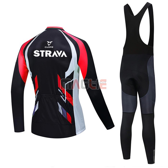 Maglia STRAVA Manica Lunga 2021 Rosso Nero - Clicca l'immagine per chiudere