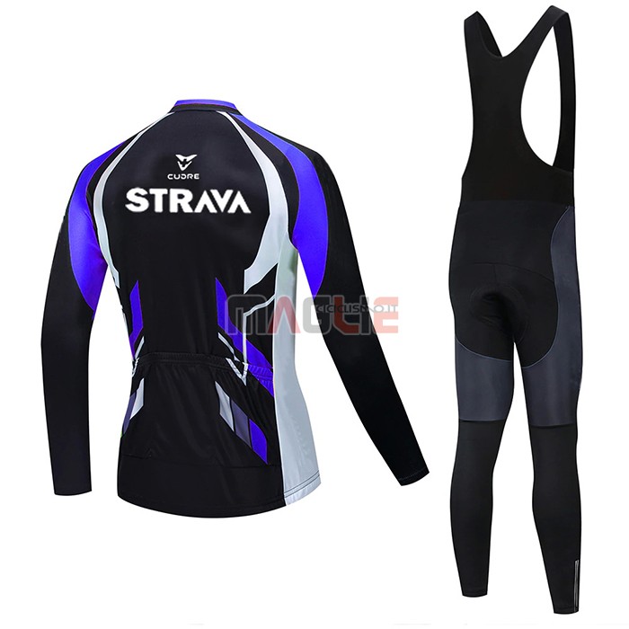 Maglia STRAVA Manica Lunga 2021 Viola Nero - Clicca l'immagine per chiudere