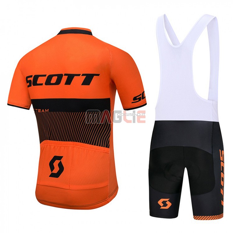 Maglia Scott Manica Corta 2018 Arancione e Nero