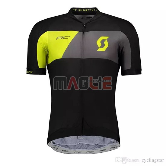 Maglia Scott Manica Corta 2018 Nero Giallo