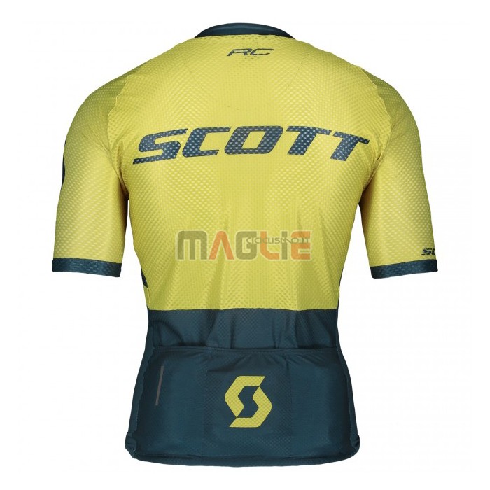 Maglia Scott Manica Corta 2021 Giallo Spento Blu