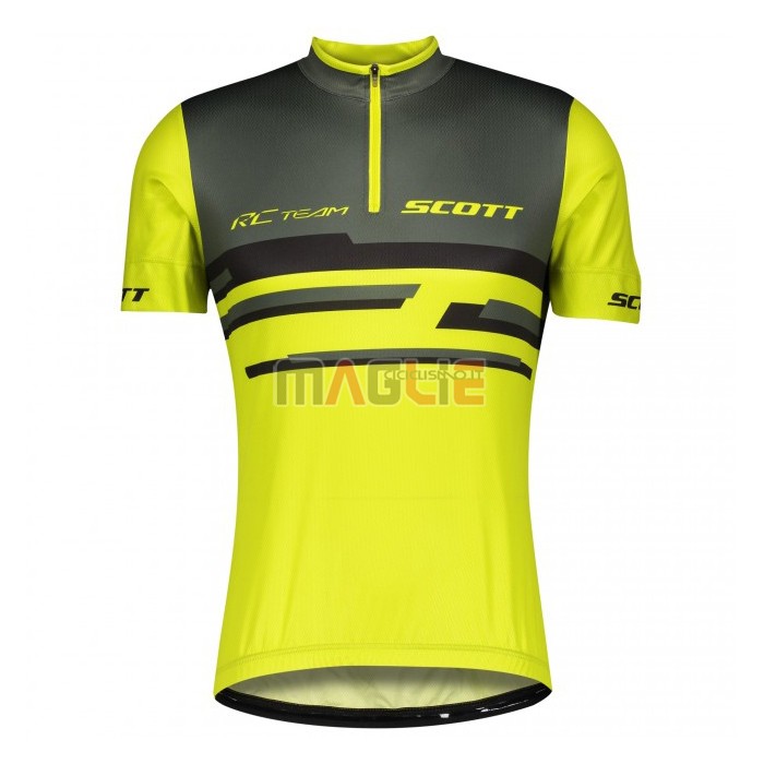 Maglia Scott Manica Corta 2021 Grigio Giallo