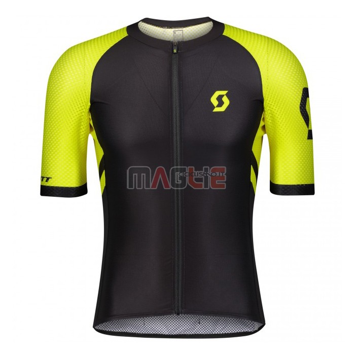 Maglia Scott Manica Corta 2021 Nero Giallo