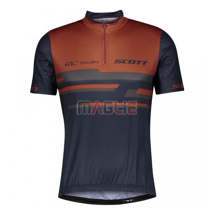 Maglia Scott Manica Corta 2021 Spento Blu Arancione