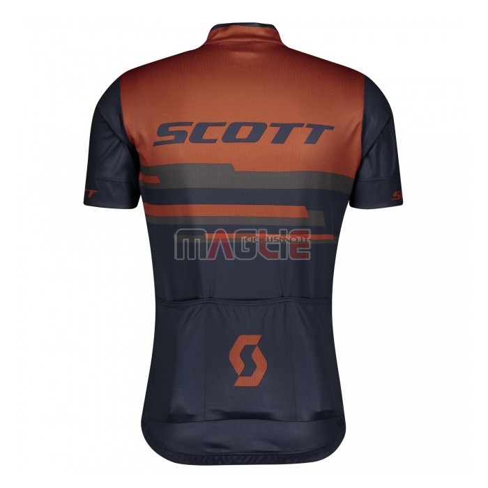 Maglia Scott Manica Corta 2021 Spento Blu Arancione