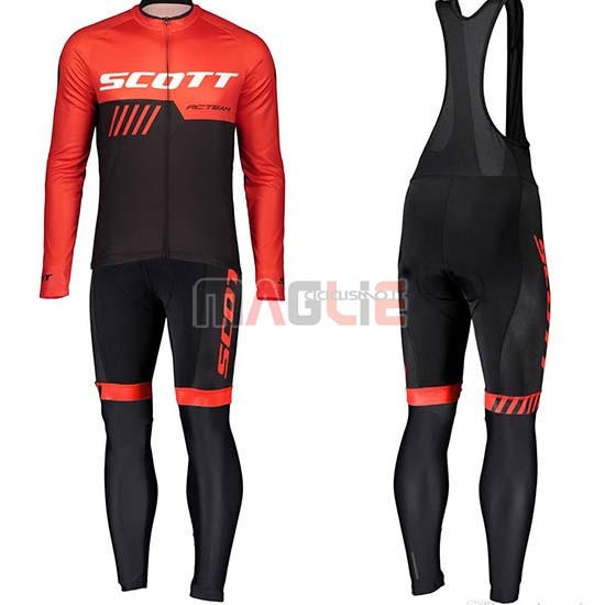 Maglia Scott Manica Lunga 2019 Nero Rosso - Clicca l'immagine per chiudere