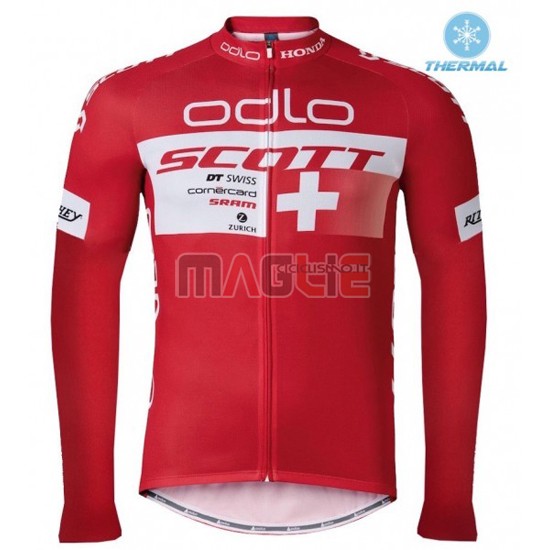 Maglia Scott manica lunga 2016 rosso e bianco