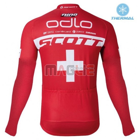 Maglia Scott manica lunga 2016 rosso e bianco