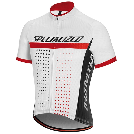 Maglia Specialized Manica Corta 2018 Bianco Rosso - Clicca l'immagine per chiudere