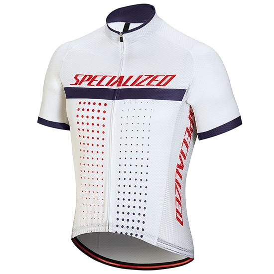 Maglia Specialized Manica Corta 2018 Bianco Rosso Viola