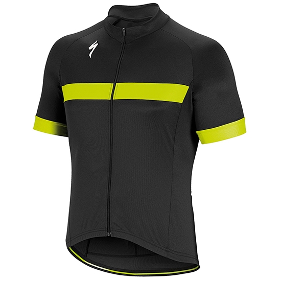 Maglia Specialized Manica Corta 2018 Nero Bianco Giallo