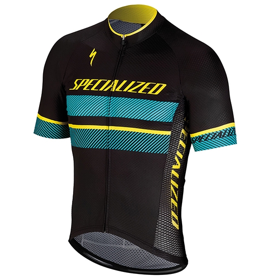 Maglia Specialized Manica Corta 2018 Nero Blu Giallo