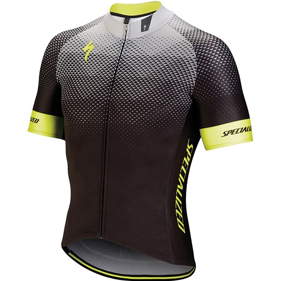 Maglia Specialized Manica Corta 2018 Nero Grigio Giallo