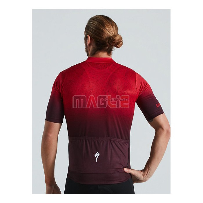 Maglia Specialized Manica Corta 2021 Scuro Rosso