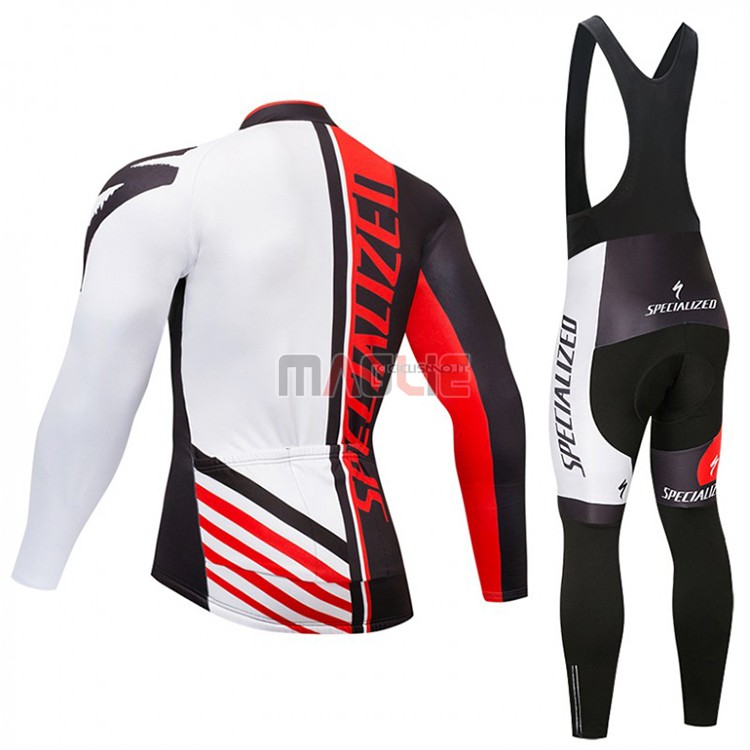 Maglia Specialized Manica Lunga 2018 Nero Rosso Bianco