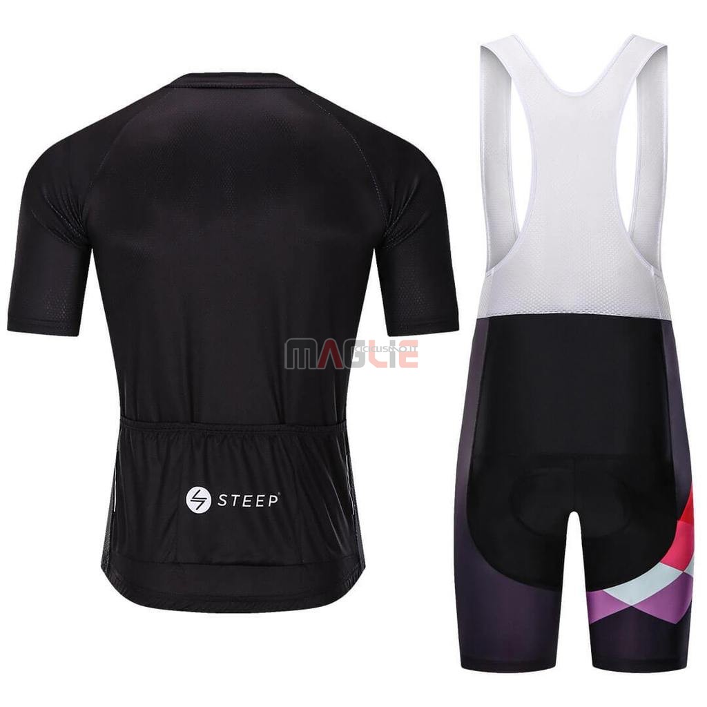 Maglia Steep Manica Corta 2021 Nero Fuxia