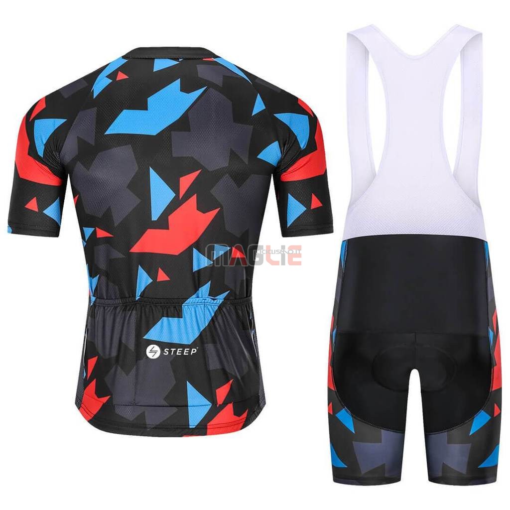 Maglia Steep Manica Corta 2021 Nero Rosso Blu