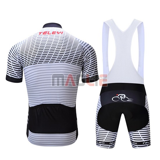 Maglia Teleyi Bike Manica Corta 2019 Bianco Nero