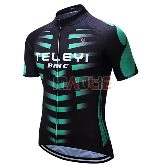 Maglia Teleyi Bike Manica Corta 2019 Verde Nero