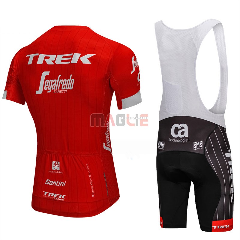 Maglia Trek Segafredo Manica Corta 2018 Rosso - Clicca l'immagine per chiudere