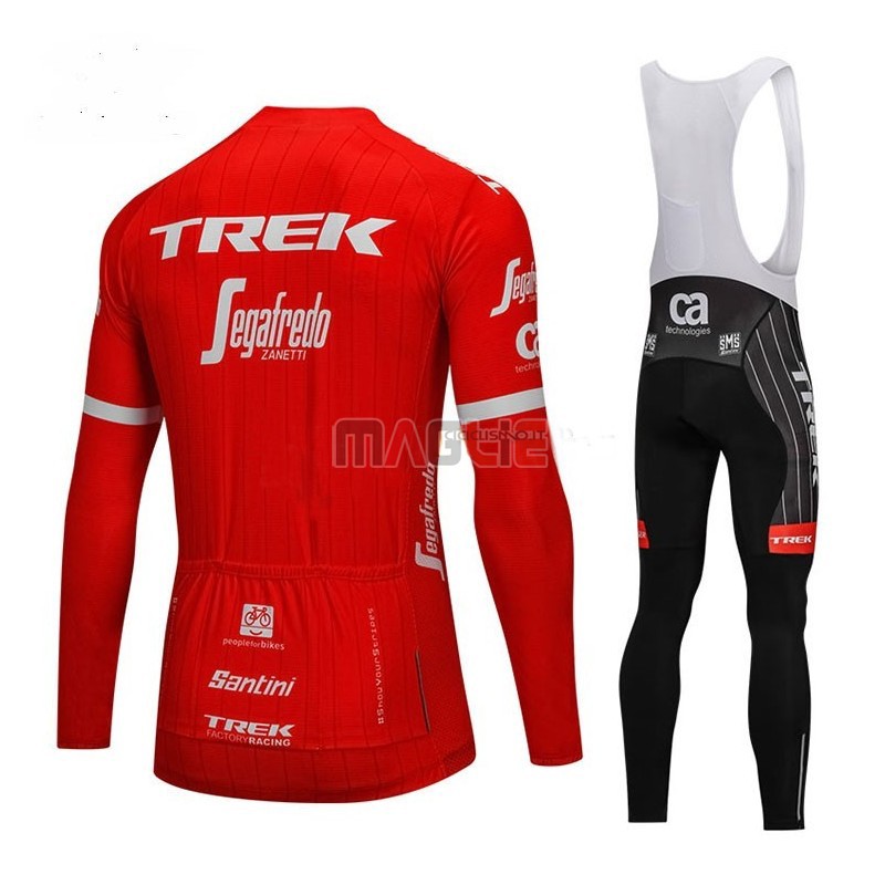 Maglia Trek Segafredo Manica Lunga 2018 Rosso