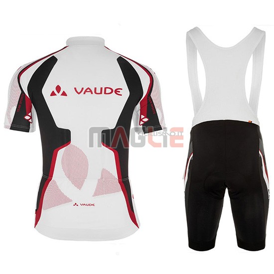 2018 Maglia Vaude Manica Corta Bianco Rosso