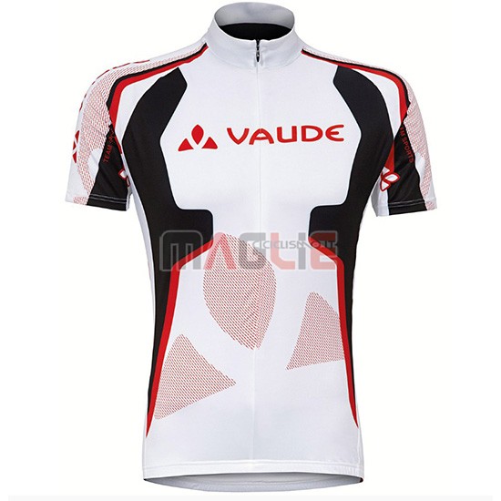 2018 Maglia Vaude Manica Corta Bianco Rosso