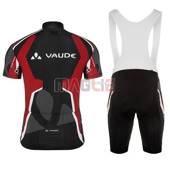 2018 Maglia Vaude Manica Corta Nero e Rosso