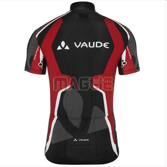 2018 Maglia Vaude Manica Corta Nero e Rosso
