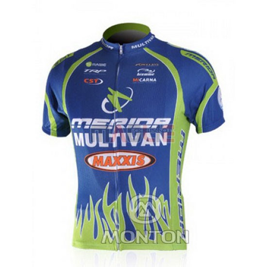 Maglia Merida manica corta 2010 blu e verde - Clicca l'immagine per chiudere