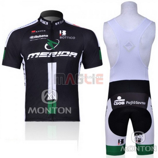 Maglia Merida manica corta 2010 nero e verde