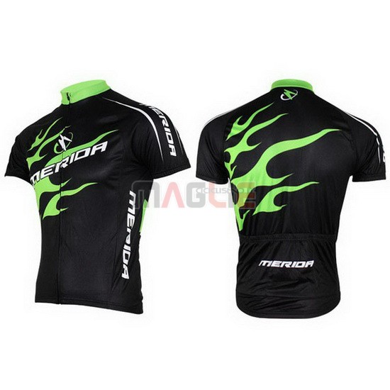 Maglia Merida manica corta 2013 nero e verde