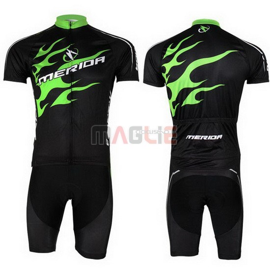 Maglia Merida manica corta 2013 nero e verde