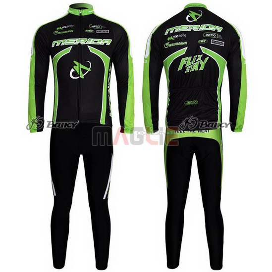 Maglia Merida manica lunga 2011 nero e verde