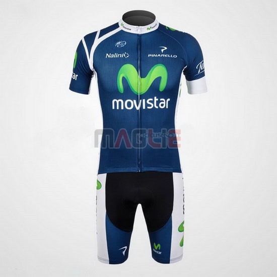 Maglia Movistar manica corta 2012 blu