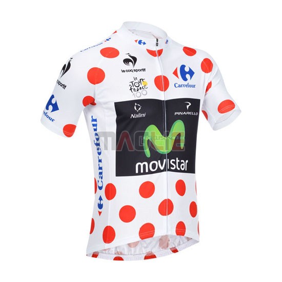 Maglia Movistar manica corta 2013 bianco e rosso - Clicca l'immagine per chiudere