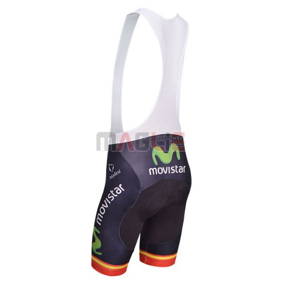 Maglia Movistar manica corta 2014 nero e giallo