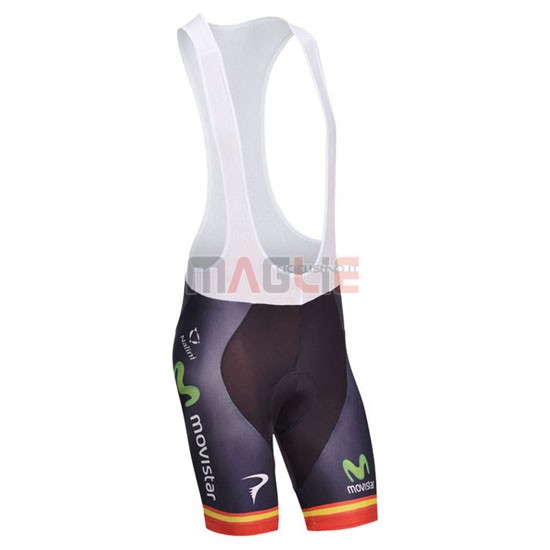 Maglia Movistar manica corta 2014 nero e giallo