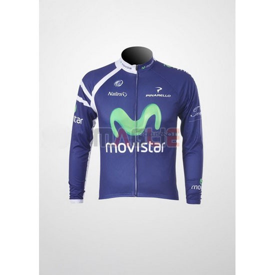 Maglia Movistar manica lunga 2011 blu