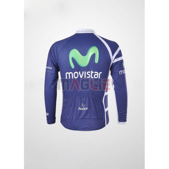 Maglia Movistar manica lunga 2011 blu