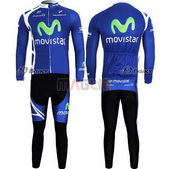 Maglia Movistar manica lunga 2011 blu