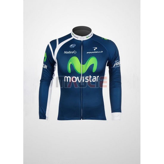 Maglia Movistar manica lunga 2012 blu