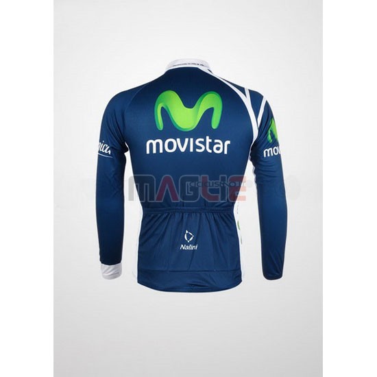 Maglia Movistar manica lunga 2012 blu