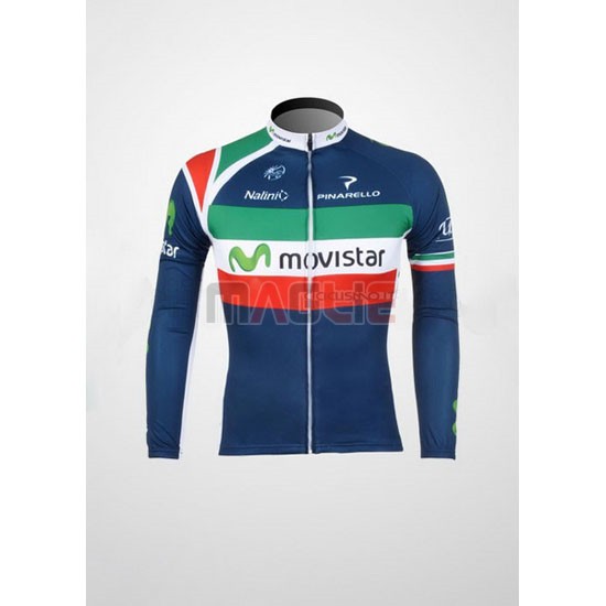 Maglia Movistar manica lunga 2012 verde