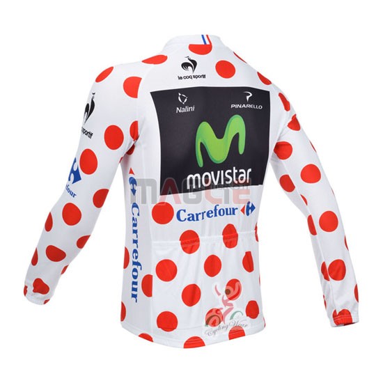 Maglia Movistar manica lunga 2013 bianco e rosso - Clicca l'immagine per chiudere