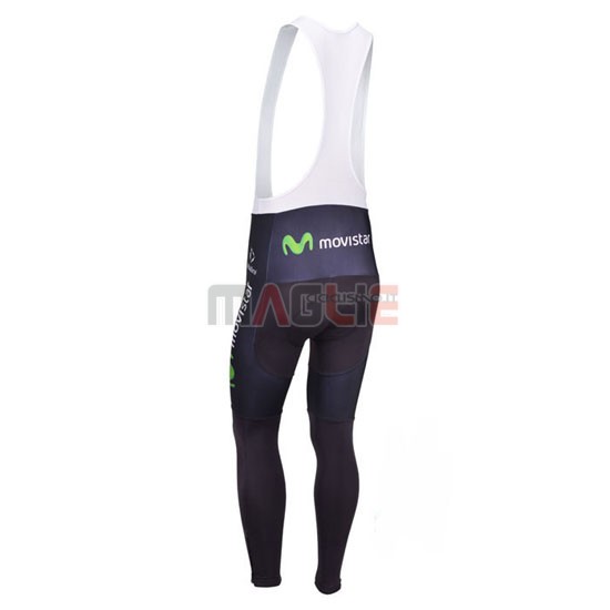 Maglia Movistar manica lunga 2013 bianco e rosso