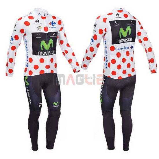 Maglia Movistar manica lunga 2013 bianco e rosso - Clicca l'immagine per chiudere